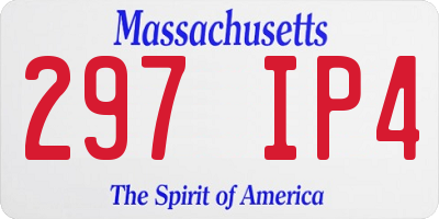 MA license plate 297IP4