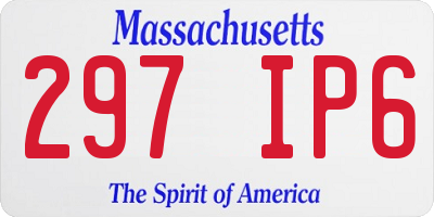 MA license plate 297IP6