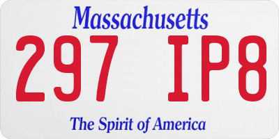 MA license plate 297IP8