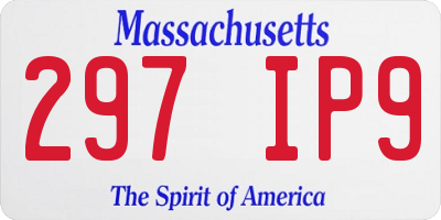 MA license plate 297IP9