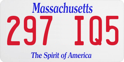 MA license plate 297IQ5