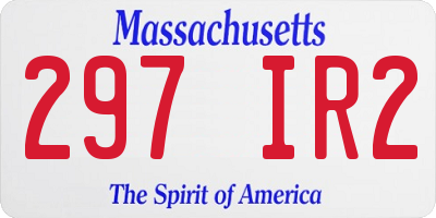 MA license plate 297IR2