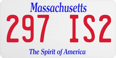 MA license plate 297IS2