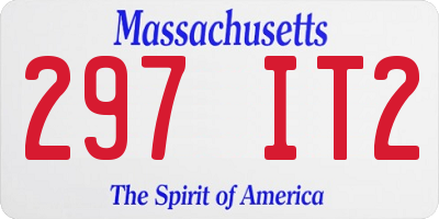 MA license plate 297IT2