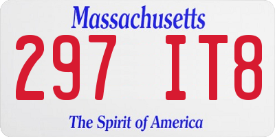 MA license plate 297IT8