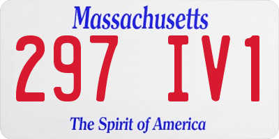 MA license plate 297IV1