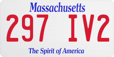 MA license plate 297IV2