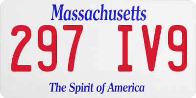 MA license plate 297IV9