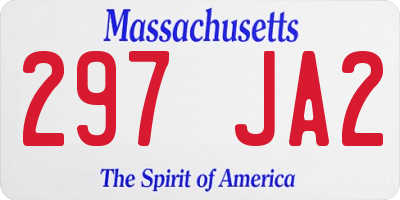 MA license plate 297JA2