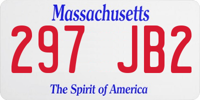 MA license plate 297JB2