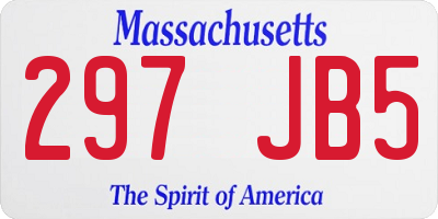 MA license plate 297JB5