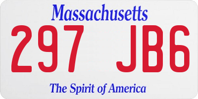 MA license plate 297JB6
