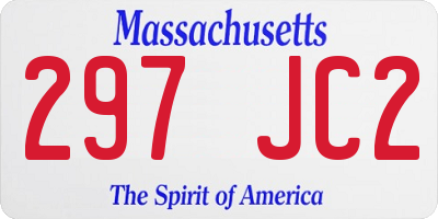 MA license plate 297JC2