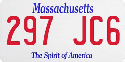 MA license plate 297JC6