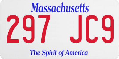 MA license plate 297JC9