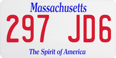 MA license plate 297JD6