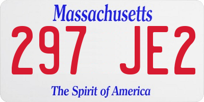 MA license plate 297JE2