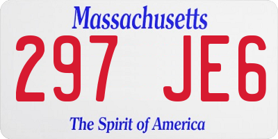 MA license plate 297JE6