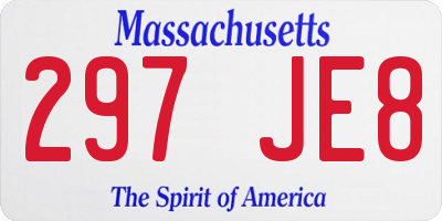 MA license plate 297JE8