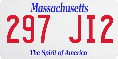 MA license plate 297JI2