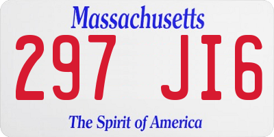 MA license plate 297JI6