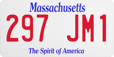 MA license plate 297JM1