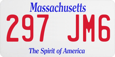 MA license plate 297JM6