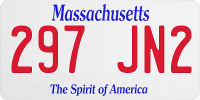 MA license plate 297JN2