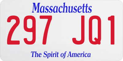 MA license plate 297JQ1