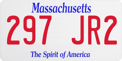 MA license plate 297JR2