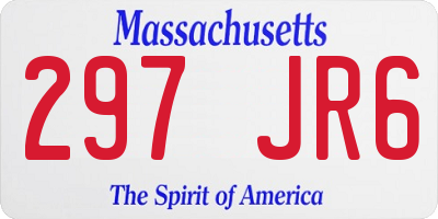 MA license plate 297JR6