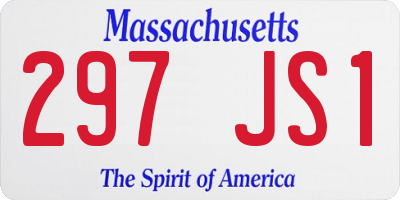 MA license plate 297JS1