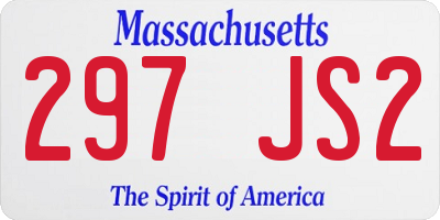 MA license plate 297JS2