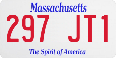 MA license plate 297JT1