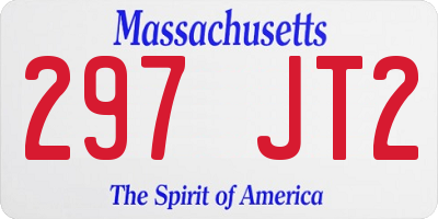 MA license plate 297JT2
