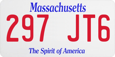 MA license plate 297JT6