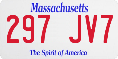 MA license plate 297JV7