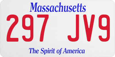 MA license plate 297JV9
