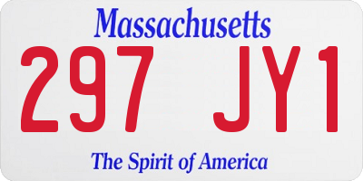 MA license plate 297JY1