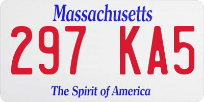 MA license plate 297KA5