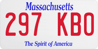 MA license plate 297KB0