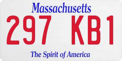 MA license plate 297KB1