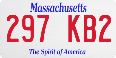 MA license plate 297KB2