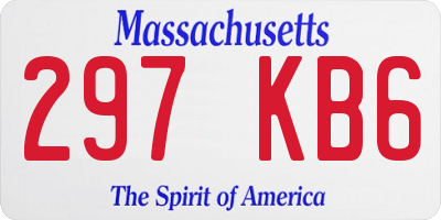 MA license plate 297KB6