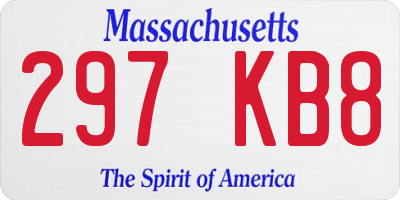 MA license plate 297KB8