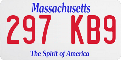 MA license plate 297KB9