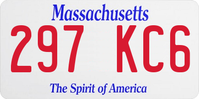 MA license plate 297KC6