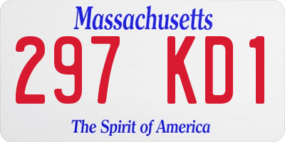 MA license plate 297KD1