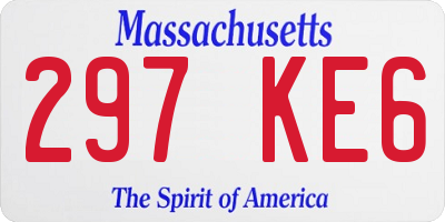 MA license plate 297KE6