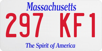 MA license plate 297KF1